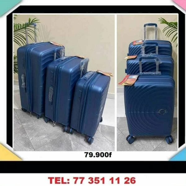 lot de 3 valises en silicone incassable 20 24 28 pouce qualité premium Polypropylène