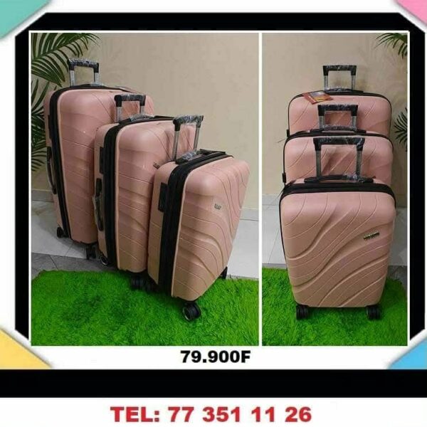 lot de 3 valises en silicone incassable 20 24 28 pouce qualité premium Polypropylène