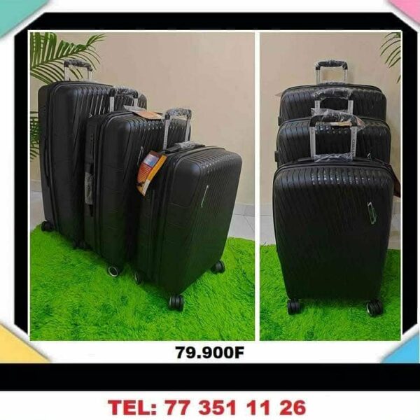 lot de 3 valises en silicone incassable 20 24 28 pouce qualité premium Polypropylène