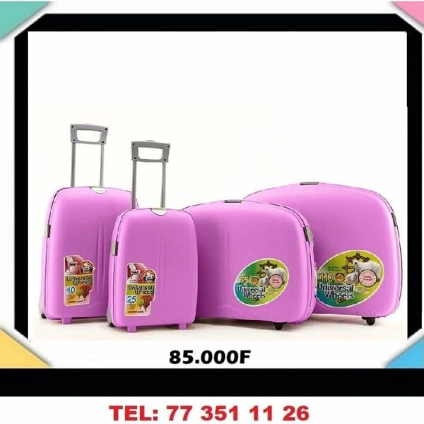 lot de 4 valises Travel Box Luggage  sac de bagages en polypropylène pp stock de bagages de marque