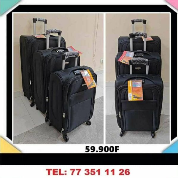lot de 3 Valises à roulettes amovible, étanche, sac de voyage à main, grande capacité, valise à roulettes avec code de securite