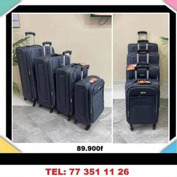 lot de 4 Valises à roulettes amovible, étanche, sac de voyage à main, grande capacité, valise à roulettes avec code de securite