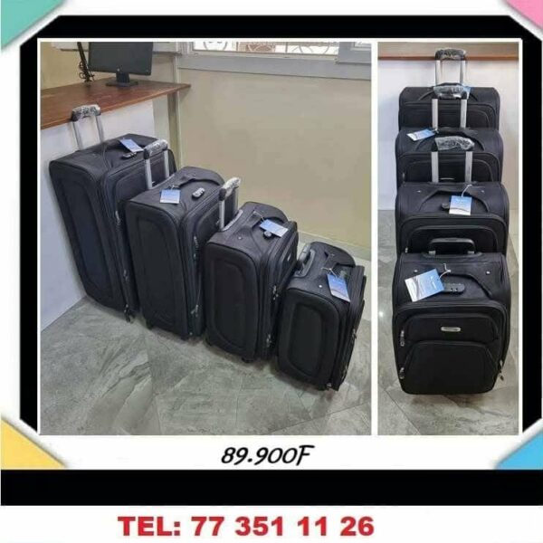 lot de 4 Valises à roulettes amovible, étanche, sac de voyage à main, grande capacité, valise à roulettes avec code de securite