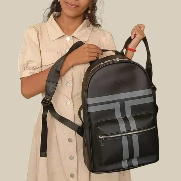 Sac à dos d'école Ultra Minimal II, tendance, rayures, , sport, athlétisme, parallèle, minimalisme, noir