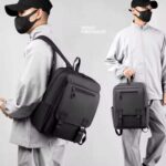 Sac à dos décontracté pour homme, sac pour ordinateur portable, sac de voyage, couche supérieure en cuir de vache, sac à dos tendance, style preppy