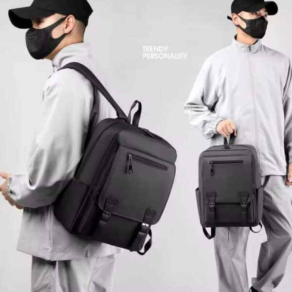 Sac à dos décontracté pour homme, sac pour ordinateur portable, sac de voyage, couche supérieure en cuir de vache, sac à dos tendance, style preppy