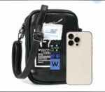 Sac à bandoulière en , pour téléphone portable, pour femmes et hommes