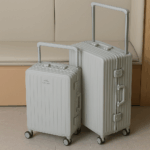 lot de 2 Valises de voyage à cadre en aluminium avec large poignée rétractable, multifonctionnelle, 20 à 24 pouces,