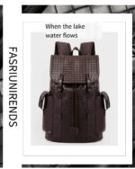 Sac à dos en cuir véritable naturel, nouvelle collection 2025 – Image 3