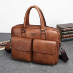 sac à bandoulière pour ordinateur portable mallette Haute qualité mode étanche affaires décontracté souple en cuir PU sac à bandoulière pour ordinateur portable mallette sac à main valise