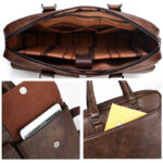 sac à bandoulière pour ordinateur portable mallette Haute qualité mode étanche affaires décontracté souple en cuir PU sac à bandoulière pour ordinateur portable mallette sac à main valise – Image 21