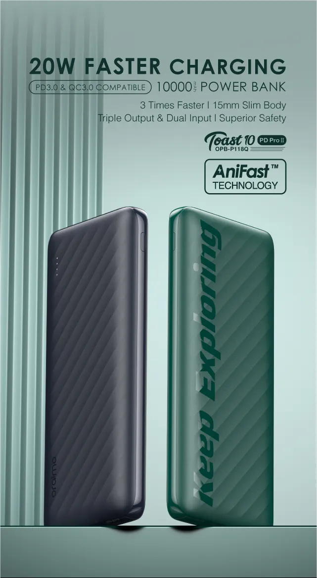 Powerbank Oraimo Toast 10 PD Pro II | OPB-P118Q - 10000mah – Image 7