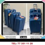 lot de 3 valises en silicone incassable 20 24 28 pouce qualité premium Polypropylène