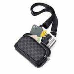 Sacs à bandoulière GOLF pour hommes, sac à bandoulière élégant en cuir noir, sac de poitrine pour homme, petite pochette pour téléphone – Image 3