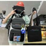 Ensemble de 3 sacs à dos pour fille, petit ours, pour écolière, sac à bandoulière double, sac de voyage, sac à livres, sac pour ordinateur portable, livre – Image 2