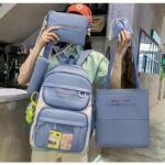 Ensemble de 3 sacs à dos pour fille, petit ours, pour écolière, sac à bandoulière double, sac de voyage, sac à livres, sac pour ordinateur portable, livre