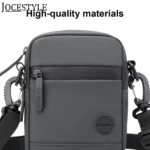 Mini sac bandoulière en nylon de couleur unie, mini sac bandoulière réglable, porte-monnaie pour téléphone portable et passeport pour homme