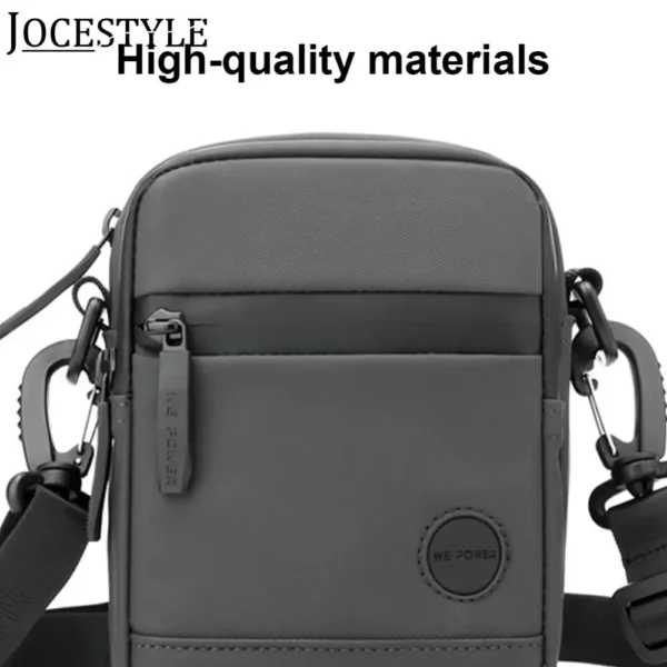 Mini sac bandoulière en nylon de couleur unie, mini sac bandoulière réglable, porte-monnaie pour téléphone portable et passeport pour homme