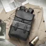 Sacs à dos rétro à carreaux pour hommes, grande capacité, de voyage, d'école, design de luxe, sac à dos pour ordinateur portable 15 pouces – Image 2