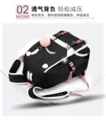 Sac à dos coréen Twice Fans Than Love Heart avec port USB, en nylon, pour écoliers, étudiants, sacs de voyage, ordinateur portable, grand sac messager décontracté – Image 4