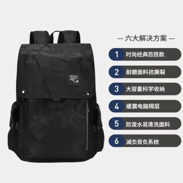 Sac à dos transfrontalier pour homme, sac à dos décontracté pour les déplacements, sac d'ordinateur, sac de voyage de grande capacité de style britannique, dos étanche