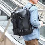 Sac à dos de voyage tendance pour homme, sac à bandoulière grande capacité, étanche, pour camping, travail, affaires, décontracté, pour ordinateur portable – Image 3