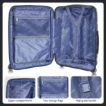 lot de 3 valises en silicone incassable 20 24 28 pouce qualité premium Polypropylène – Image 2