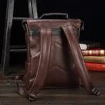 Sac à dos vintage pour homme, style britannique, luxueux, en cuir PU, idéal pour les voyages, les études ou l'école – Image 4