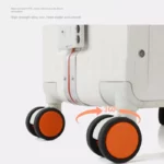 lot de 2 Valises de voyage à cadre en aluminium avec large poignée rétractable, multifonctionnelle, 20 à 24 pouces, – Image 6