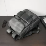 Sacs à dos rétro à carreaux pour hommes, grande capacité, de voyage, d'école, design de luxe, sac à dos pour ordinateur portable 15 pouces – Image 3