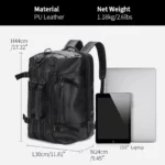 Sac à dos de voyage tendance pour homme, sac à bandoulière grande capacité, étanche, pour camping, travail, affaires, décontracté, pour ordinateur portable – Image 4