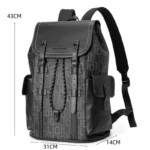 Sac à dos tendance pour homme, sacoche pour ordinateur portable 15 pouces, grande capacité, pour voyage en plein air, décontracté, imprimé lettres – Image 4