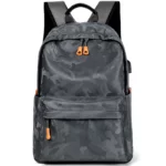Sac à dos camouflage double bandoulière pour homme, sacoche d'affaires pour ordinateur portable 14 pouces, grande capacité, étanche, pour voyage, école