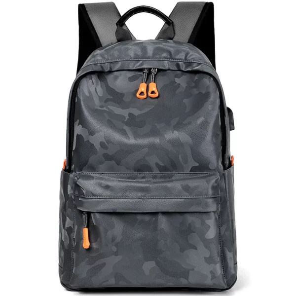 Sac à dos camouflage double bandoulière pour homme, sacoche d'affaires pour ordinateur portable 14 pouces, grande capacité, étanche, pour voyage, école
