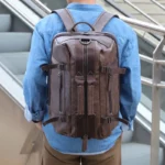 Sac à dos de voyage tendance pour homme, sac à bandoulière grande capacité, étanche, pour camping, travail, affaires, décontracté, pour ordinateur portable – Image 2