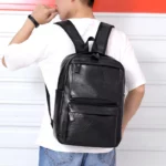 Sac à dos en cuir de marque de luxe pour hommes, sac d'ordinateur portable d'affaires, sac à dos de grande capacité pour voyage, école, collège