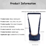 Ceinture d'apprentissage de marche  pour bébé Trotteur pour bébé Corde pour tout-petit Garçon Fille Siège Marche Ceinture anti-chute Bébé Double usage Enfant Corde de traction Artefact – Image 5
