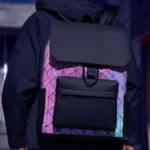 Sac à dos réfléchissant coloré pour homme, design de marque, motif losange, grande capacité, pour ordinateur portable 15 pouces, décontracté, pour l'école – Image 3