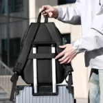 Sac à dos grande capacité pour homme, interface USB, anti-éclaboussures, pour ordinateur portable, style simple et décontracté, idéal pour les voyages – Image 5
