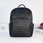 Sac à dos tendance en cuir véritable de vache pour homme, motif alligator, idéal pour les étudiants, marque de luxe, grand format, pour ordinateur portable, nouvelle collection 2026 – Image 5