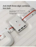 lot de 2 Valises de voyage à cadre en aluminium avec large poignée rétractable, multifonctionnelle, 20 à 24 pouces, – Image 7