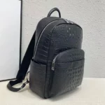 Sac à dos tendance en cuir véritable de vache pour homme, motif alligator, idéal pour les étudiants, marque de luxe, grand format, pour ordinateur portable, nouvelle collection 2026 – Image 3