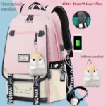 sac à dos à compartiments multiples, sac à dos résistant à l'eau, grande capacité, joli petit sac à dos de collège – Image 4