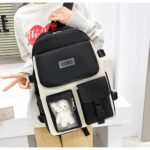 Ensemble de 3 sacs à dos pour fille, petit ours, pour écolière, sac à bandoulière double, sac de voyage, sac à livres, sac pour ordinateur portable, livre – Image 8