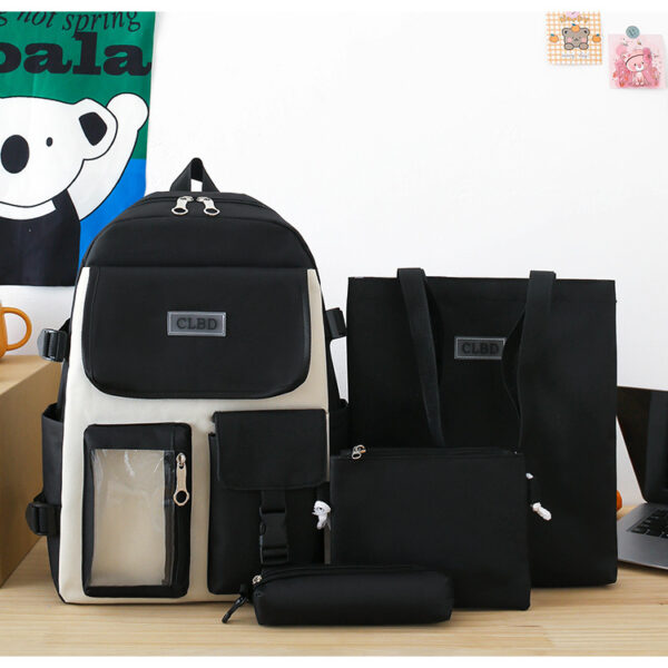 Ensemble de 3 sacs à dos pour fille, petit ours, pour écolière, sac à bandoulière double, sac de voyage, sac à livres, sac pour ordinateur portable, livre