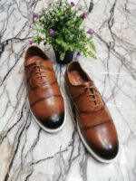 Chaussures de ville classique décontractées en cuir pour hommes, confortables