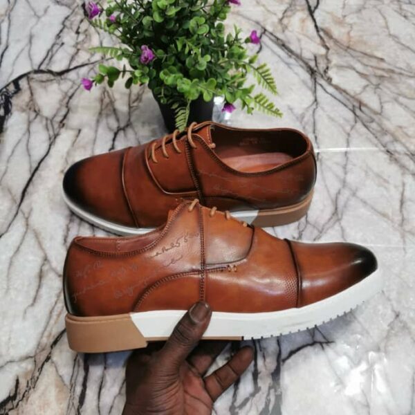 Chaussures de ville classique décontractées en cuir pour hommes, confortables