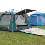 Tente de camping étanche avec protection solaire et couche de vinyle durcissante