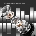 Écouteurs sans fil Bluetooth 5.3, stéréo HIFI, affichage du niveau de batterie, commande tactile, 4 écouteurs pour deux personnes d'écoute de la musique – Image 4