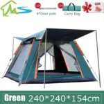 Tente de camping automatique à ouverture rapide, protection solaire, tente hexagonale portable et étanche – Image 3